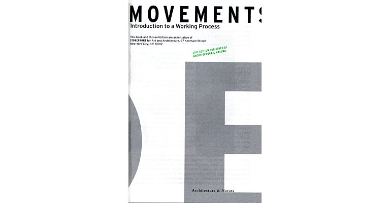 Movements 25% Inside Outside. Introduction to a Working Process” (reprint with DVD)